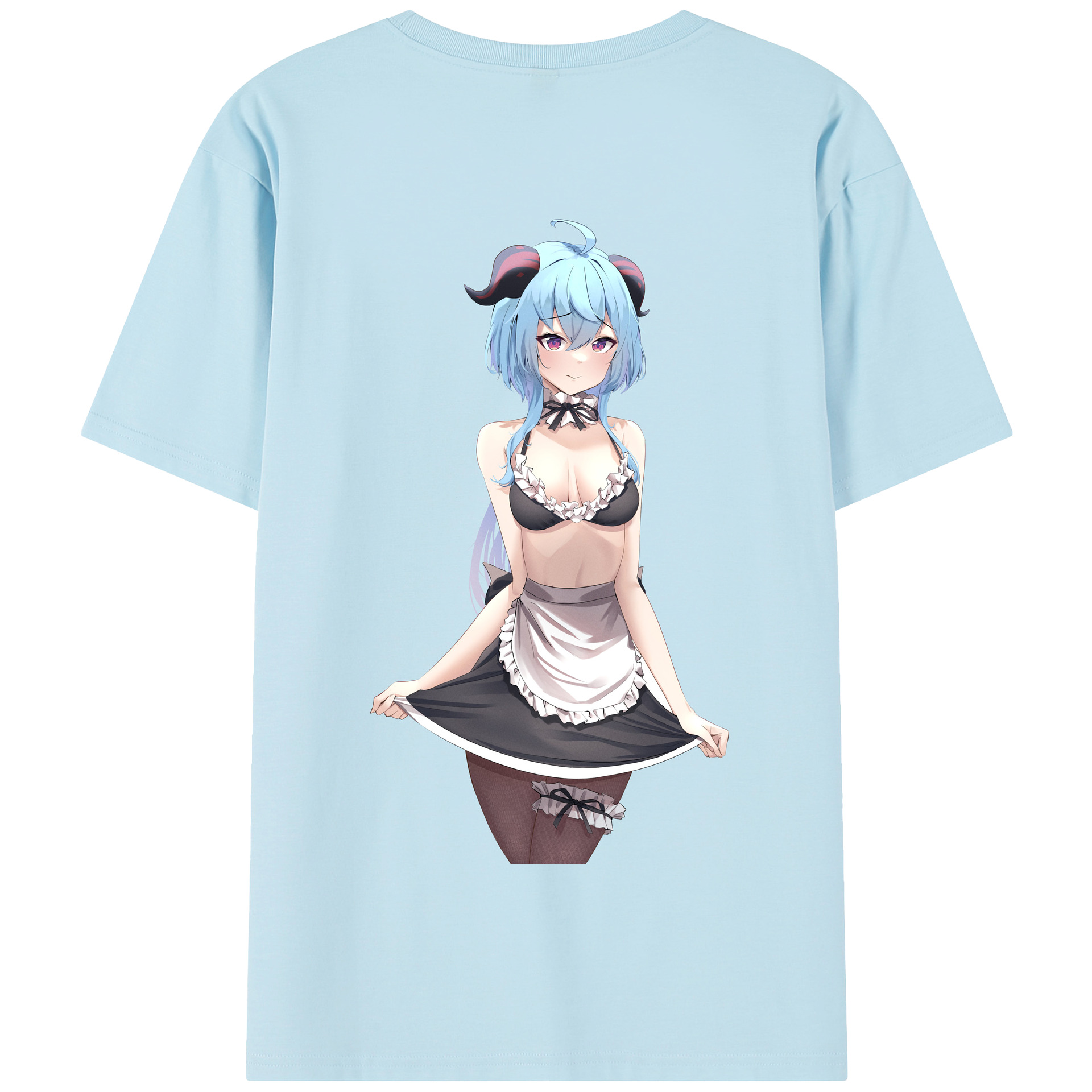 げんし神 甘雨 かんう genshin Ganyu 綿100％半袖Tシャツ（背面プリント）
